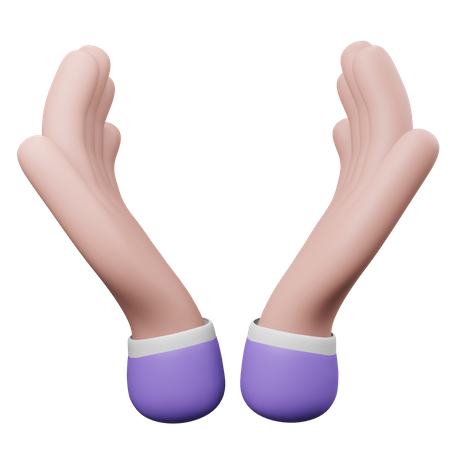 Care Hand Gesture  3D Icon