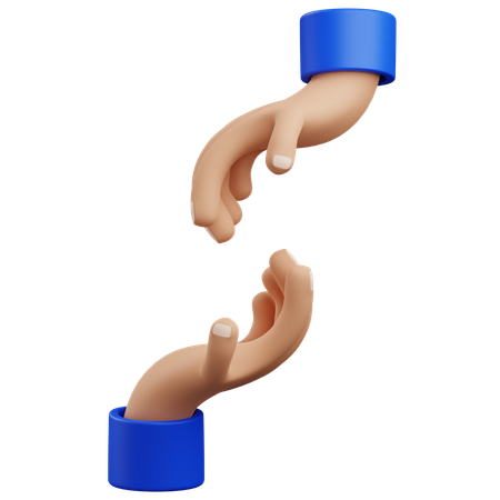 Care hand gesture  3D Icon