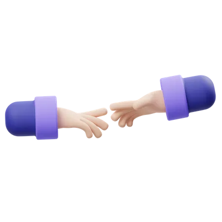 Care Hand Gesture  3D Illustration