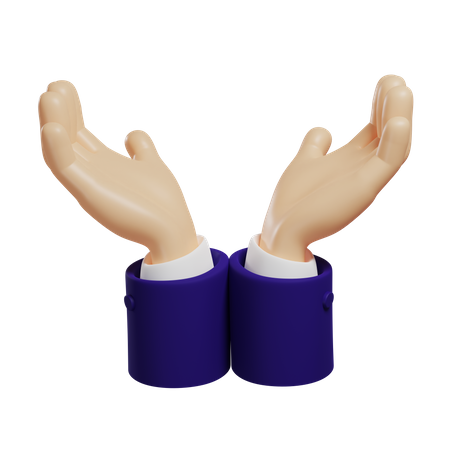 Care Hand Gesture  3D Illustration