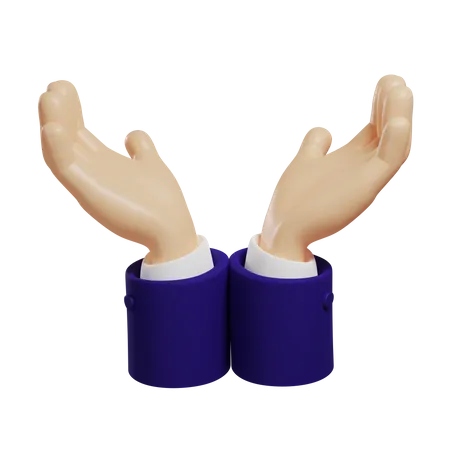 Care Hand Gesture  3D Illustration