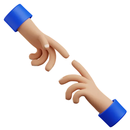 Care hand gesture  3D Icon