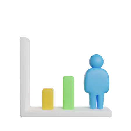 People Graph Statistic 3D Icon