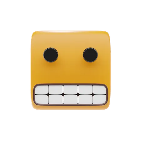 Emoji de rosto fazendo careta  3D Icon