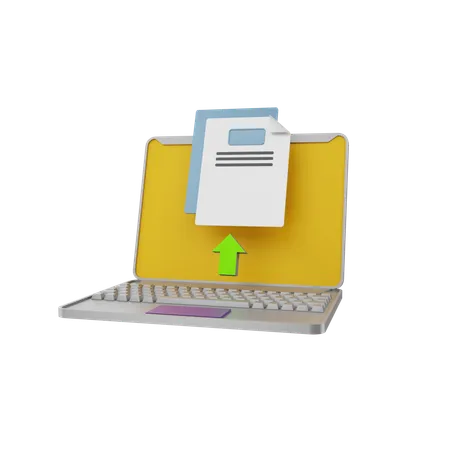 Subir archivo en línea  3D Icon