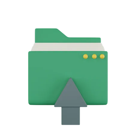 Subir carpeta  3D Icon