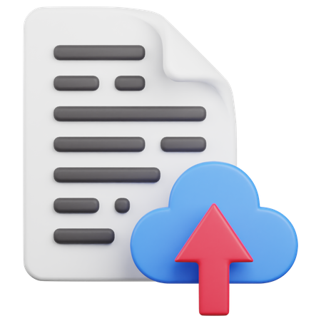 Carga de archivos en la nube  3D Icon