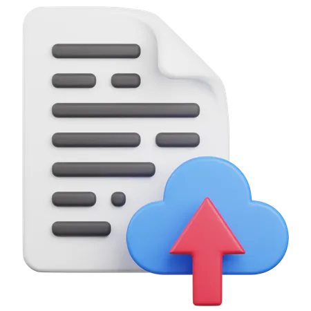 Carga de archivos en la nube  3D Icon
