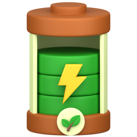 Carga de batería ecológica  3D Icon