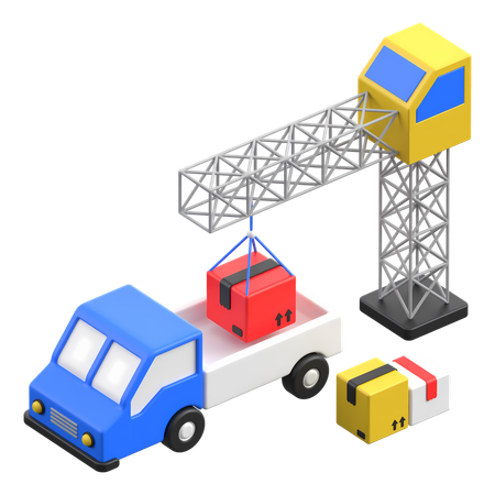Carga de paquetes  3D Icon