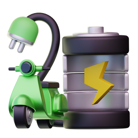 Carga de scooter eléctrico  3D Icon