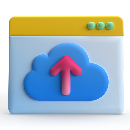 Carga en la nube  3D Icon