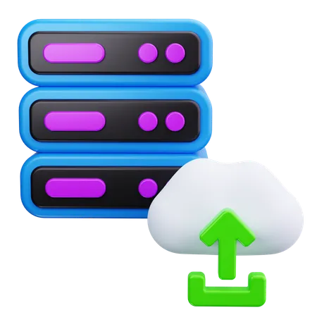 Carga en la nube  3D Icon