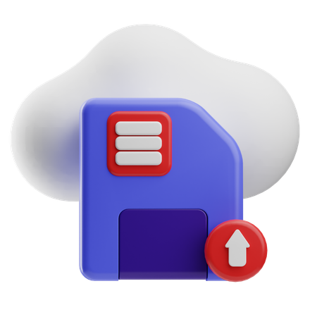 Carga en la nube  3D Icon