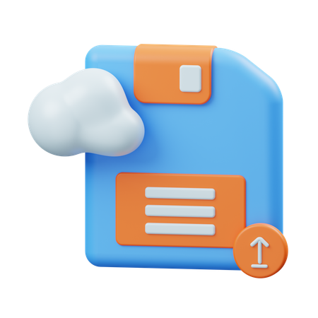 Carga en la nube  3D Icon