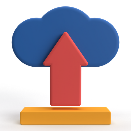 Carga en la nube  3D Icon