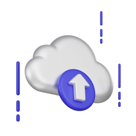 Carga en la nube  3D Icon