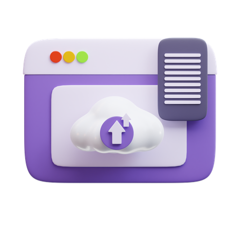 Carga en la nube  3D Icon