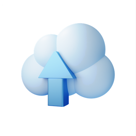 Carga en la nube  3D Icon