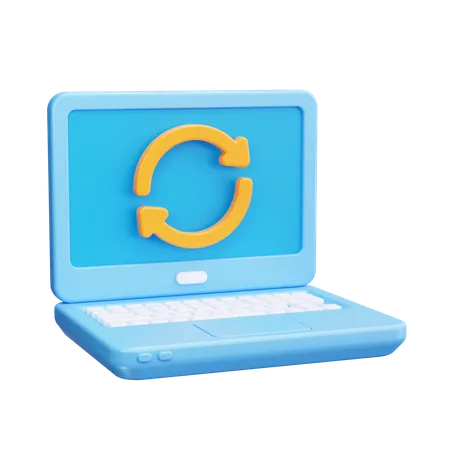 Cargando laptop  3D Icon