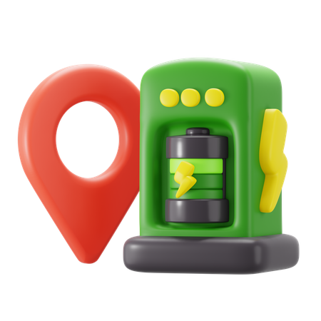 Cargador punto ev  3D Icon