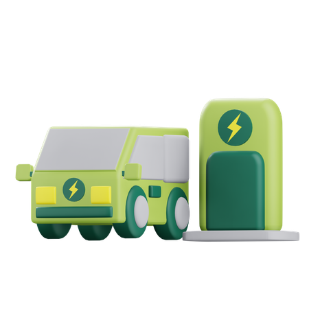 Carga de coche eléctrico  3D Icon