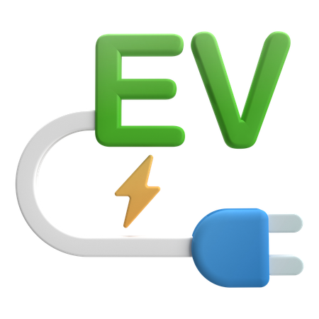 Cargando vehículos eléctricos  3D Icon