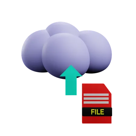 Subir archivo en la nube  3D Icon