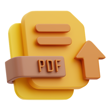 Subir archivo pdf  3D Icon