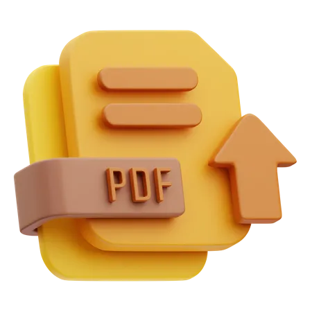 Subir archivo pdf  3D Icon