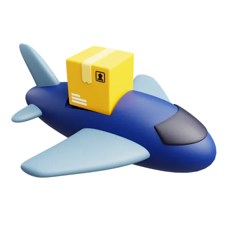 3 D Cargo Airplane With Isolated Background 3D Icon