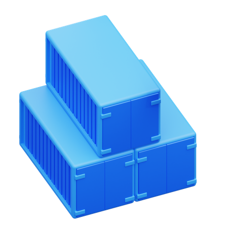 Cargo Boxes  3D Icon