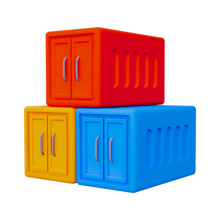 Cargo Container  3D Icon