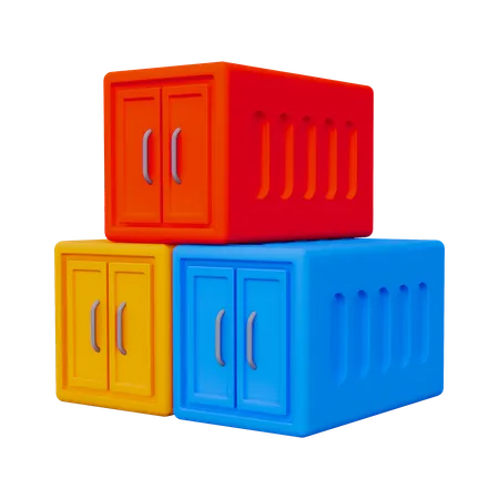 Cargo Container  3D Icon