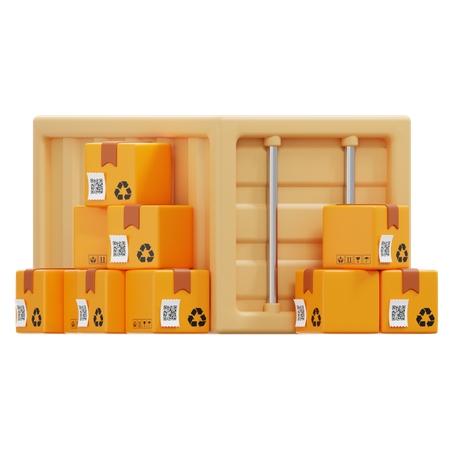 Cargo Container  3D Icon