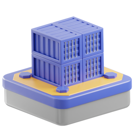 Cargo Container  3D Icon