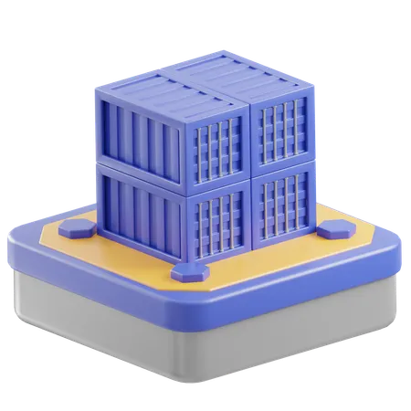 Cargo Container  3D Icon