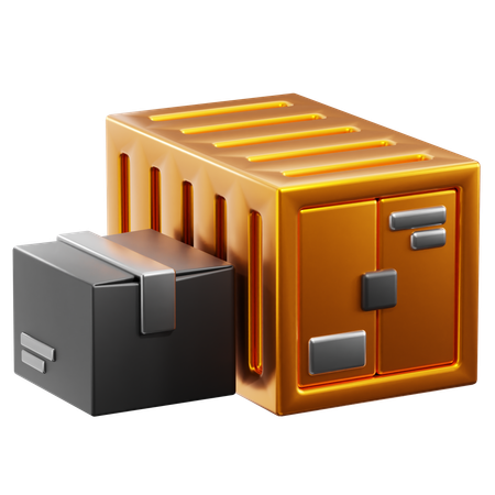 Cargo Container  3D Icon