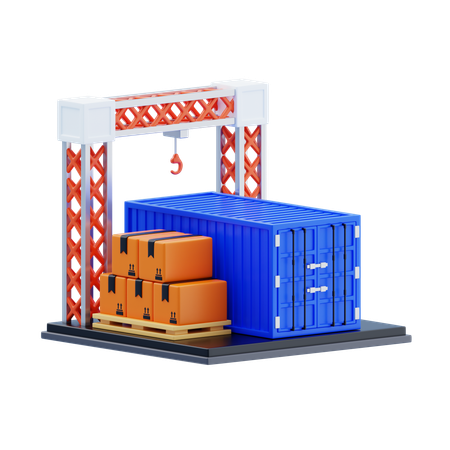 Cargo Containers  3D Icon