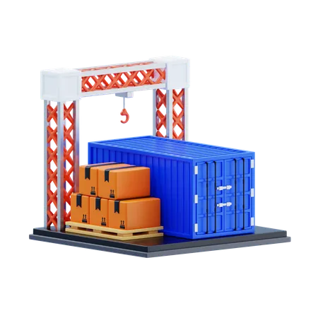 Cargo Containers  3D Icon