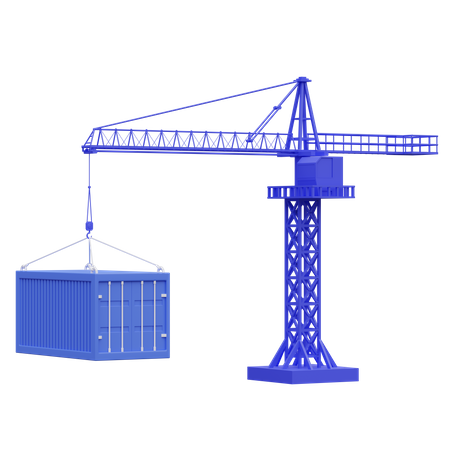 Cargo Crane  3D Icon