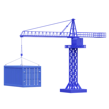 Cargo Crane  3D Icon