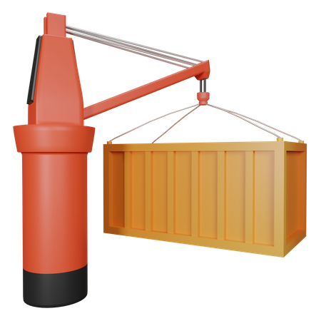 Cargo Crane 3D Illustration
