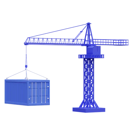 Cargo Crane 3 D Icon Illustration 3D Icon