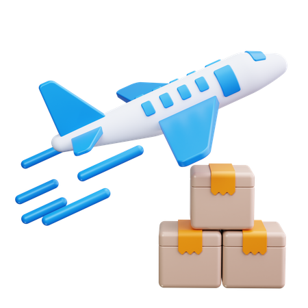 Cargo plane  3D Icon