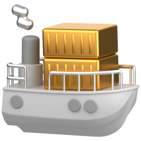 Cargo Ship  3D Icon