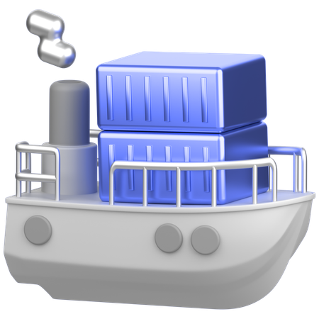 Cargo Ship  3D Icon