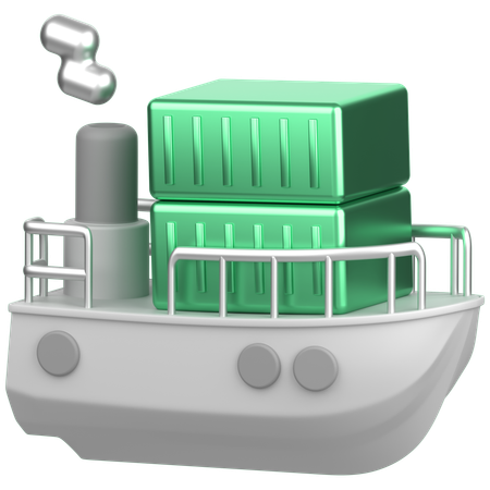 Cargo Ship  3D Icon