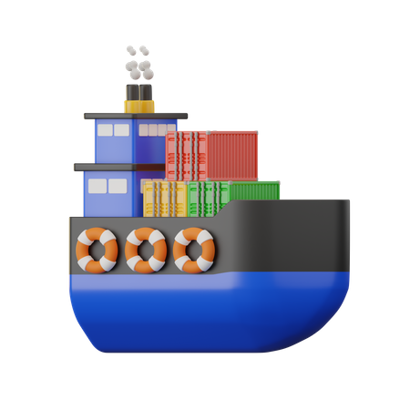 Cargo Ship  3D Icon