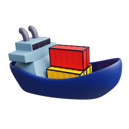 Cargo Ship  3D Icon